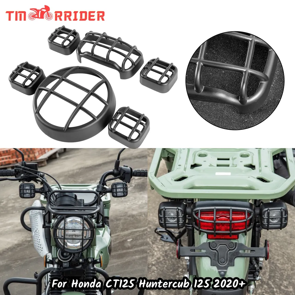 

Для мотоциклетных фар CT125 с указателем поворота, задний фонарь, гриль, Защитная крышка для Honda CT Huntercub 125 2020-2023, навес для фар