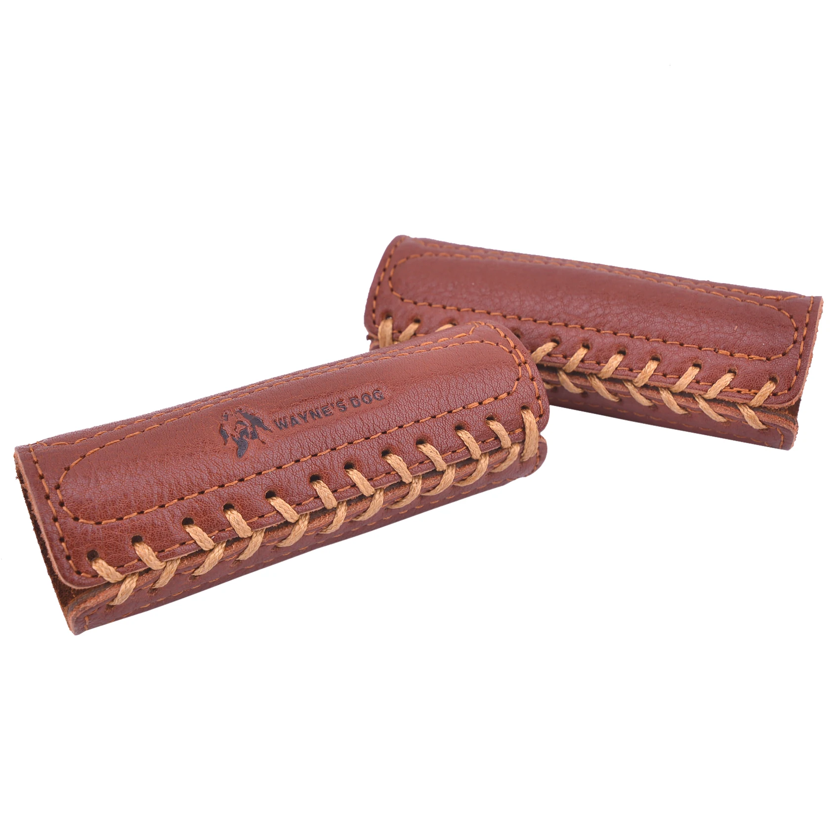 Genuine Cowhide Leather Motorcycle Handlebar Grips Handle Grips Cover Protector Universal