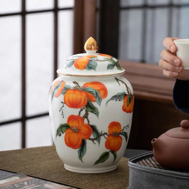

Celadon Tea Caddy High-grade Sealed Tank Household Moisture-proof Large Porcelain Jar Teahouse Special Sealed Jar Celadon Pot