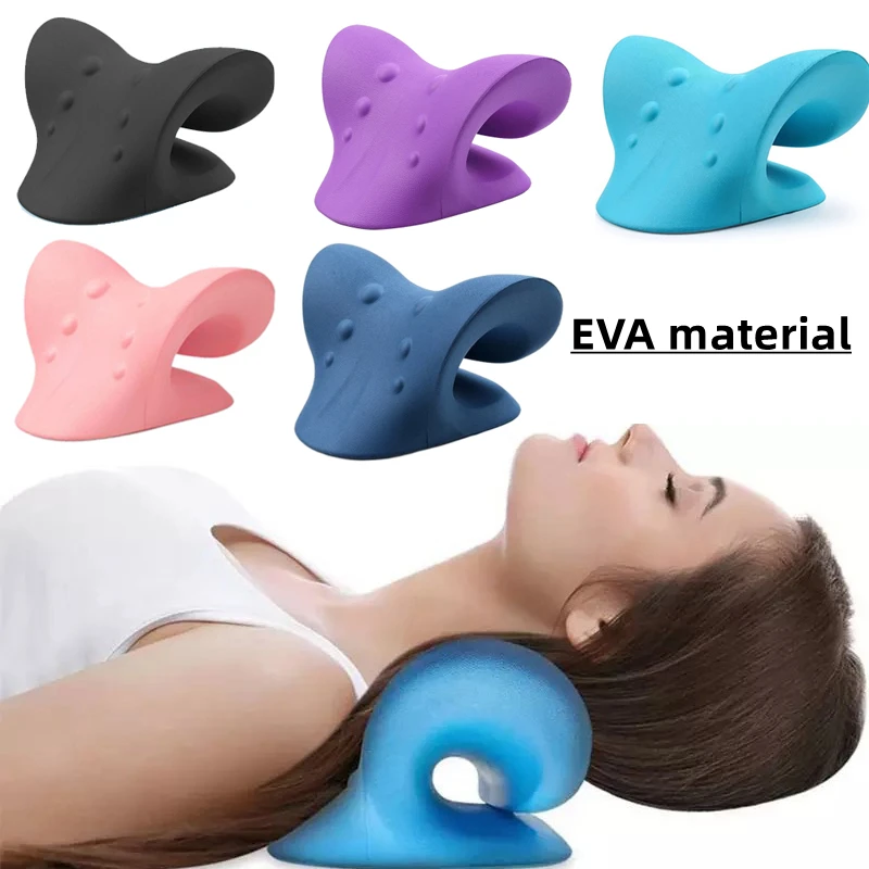 Neck Shoulder Stretcher Relaxer Cervical Chiropractic Traction Device Pillow for Pain Relief Cervical Spine Alignment Gift