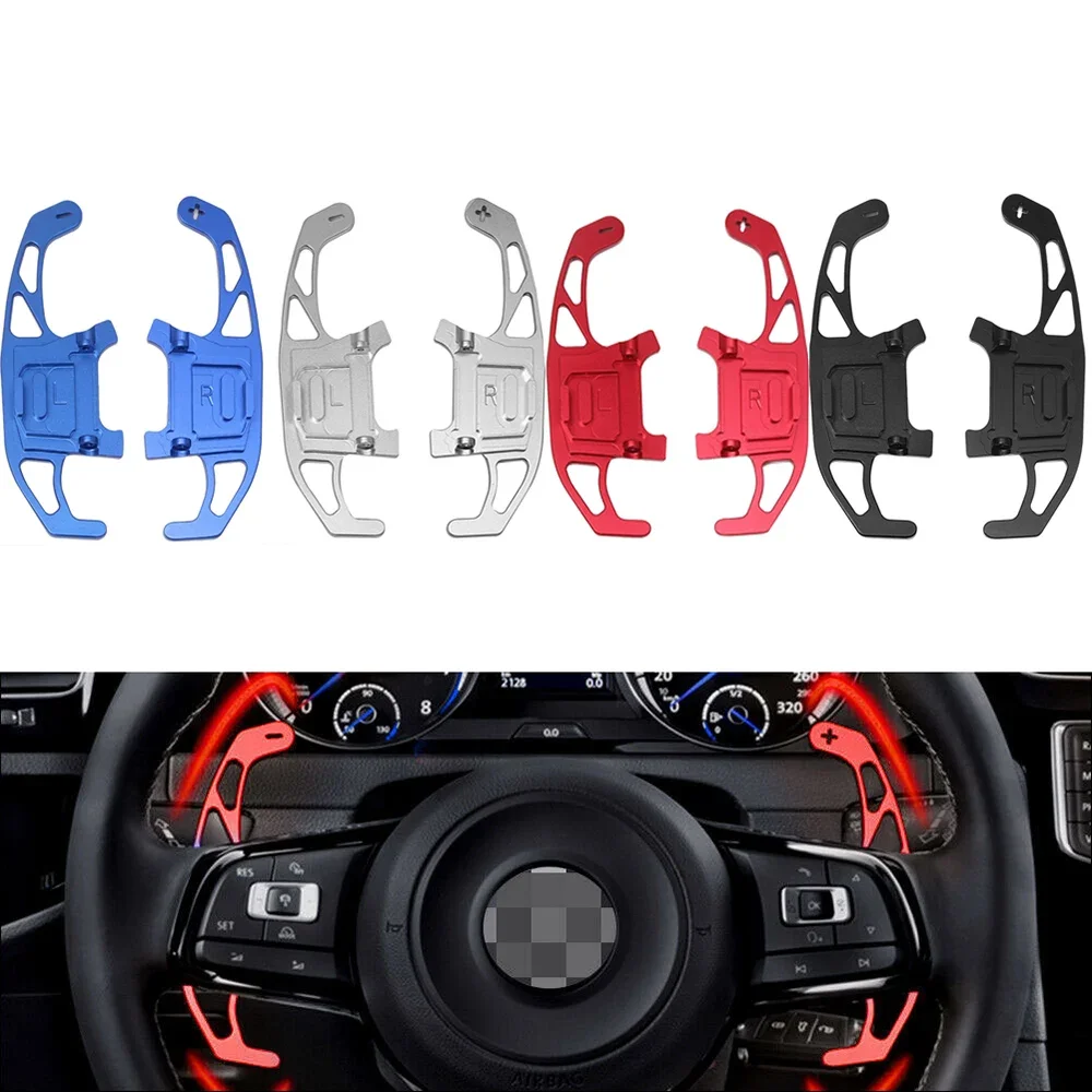 Steering Wheel Shift Paddle Extension For VW Golf 7 R GTI Scirocco POLO MK7 2015- Tiguan Rline Auto Car accessories Carbon Fiber Paddle Shift