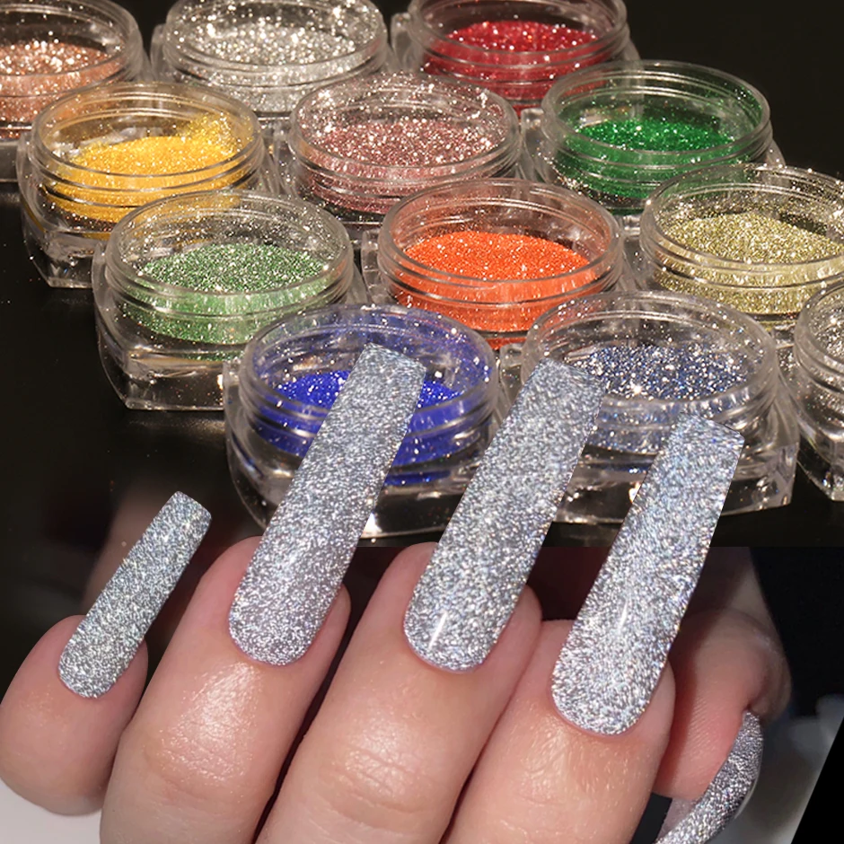 Gorgeous Reflective Glitter Powder For Nails Sparkly Dazzling