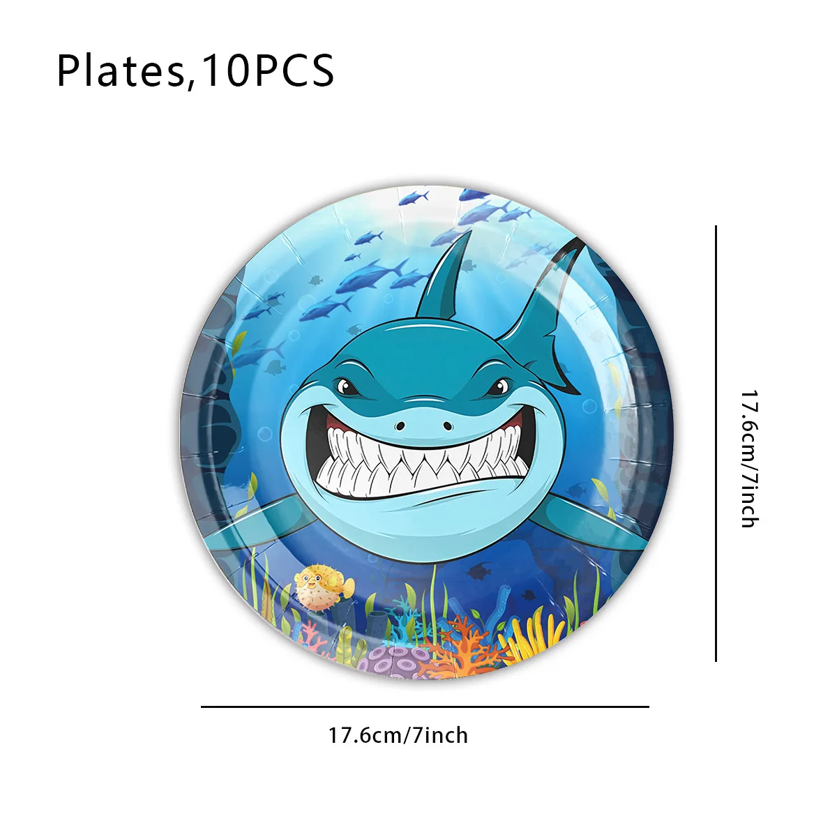10pcs 7inch plates