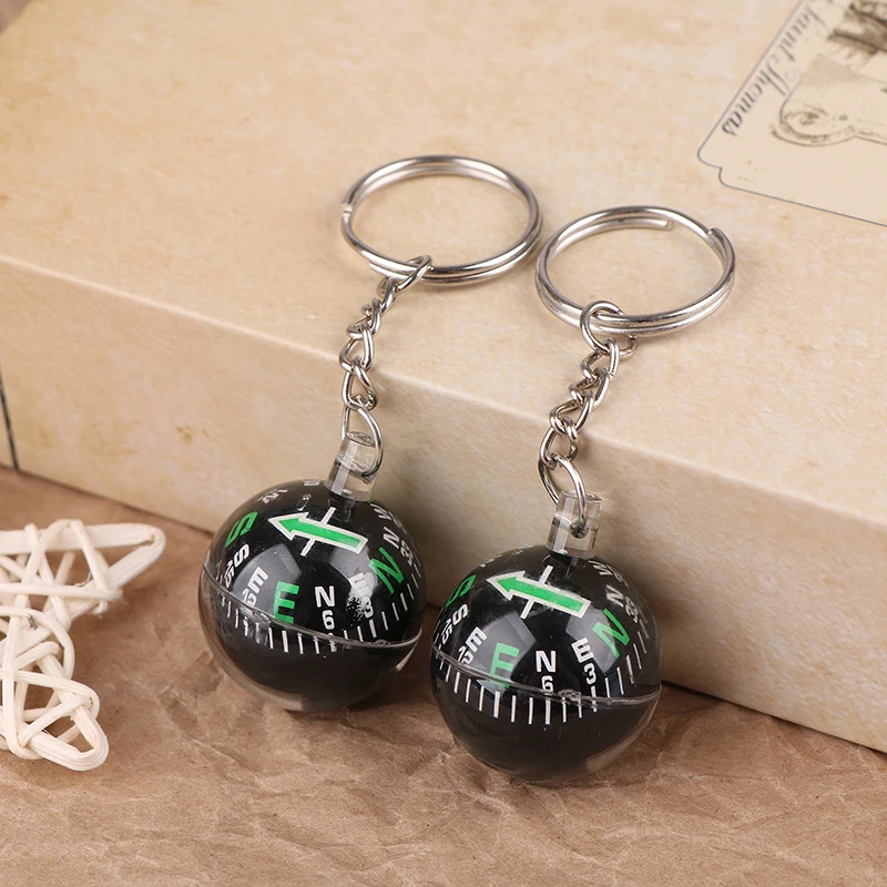 Portable Compass 1/2pcs Portable Lightweight Emergency Compass Outdoor Survival Keychain Ball Compass Tool