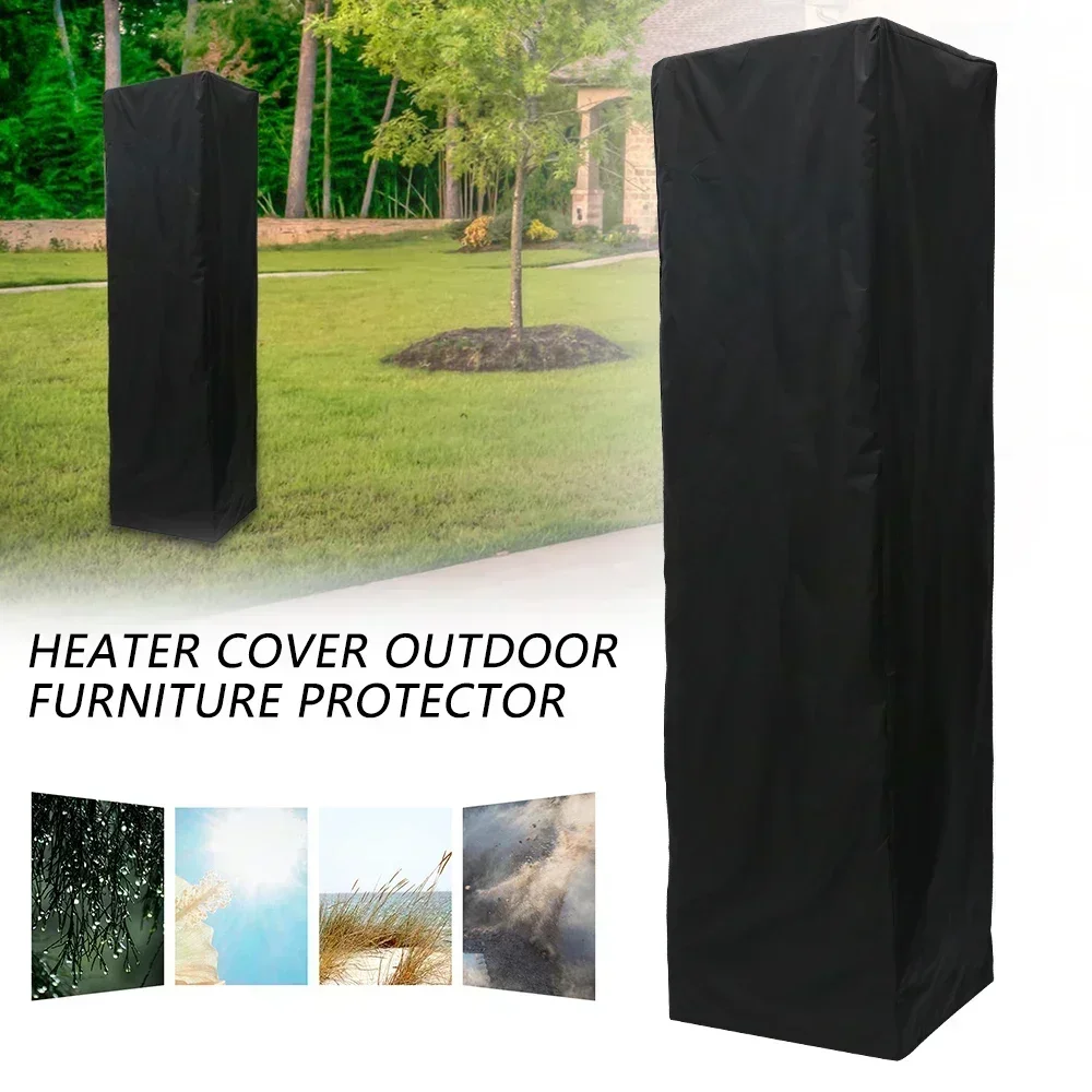 Patio Heater Cover Heavy Duty Waterproof Square Glass Tube Heater Cover Outdoor Dustproof with Zipper for Garden