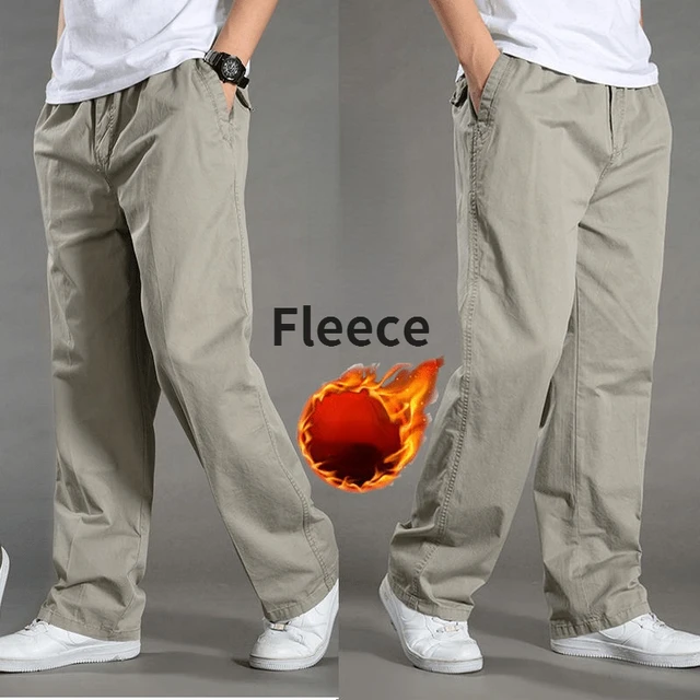 Pantalon Chaud Pour Homme, Ample, En Coton, Multi-poches, Style Armée,  Survêtement Épais, Élastique, Cargo, Velours, Taille M-6xl, Hiver -  Pantalons Décontractés - AliExpress