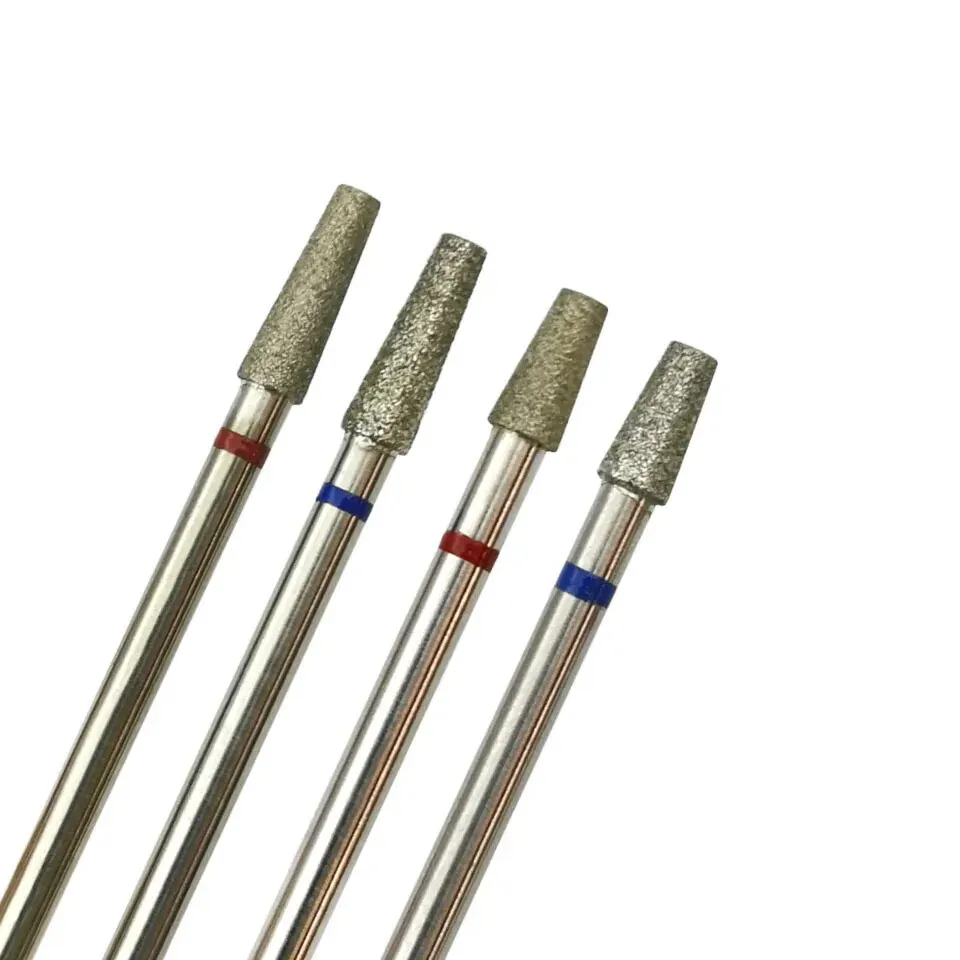 Description Picture 2 of itemHYTOOS Tapered Nail Drill Bits Diamond Cuticle Clean Burr Russian Mills Electric Manicure Drills Nails Accessories