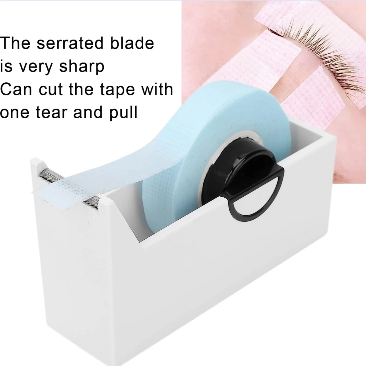

Eyelash Extension Tape Cutter Adhesive Tape Holder Tape Split Tools Tape Holder Base Lash Rotating Tape Cutting Makeup Tools