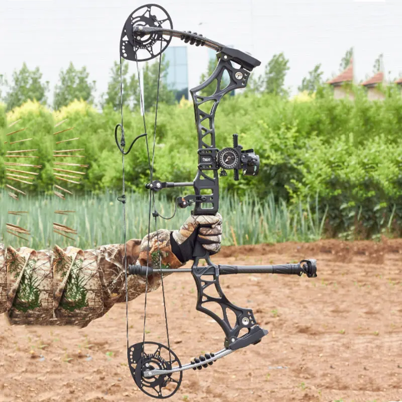 양궁 M128 복합 활과 화살 세트 탄소 화살 척추 500 조정 가능한 30-70lbs 사냥 활 화합물 활 촬영 액세서리