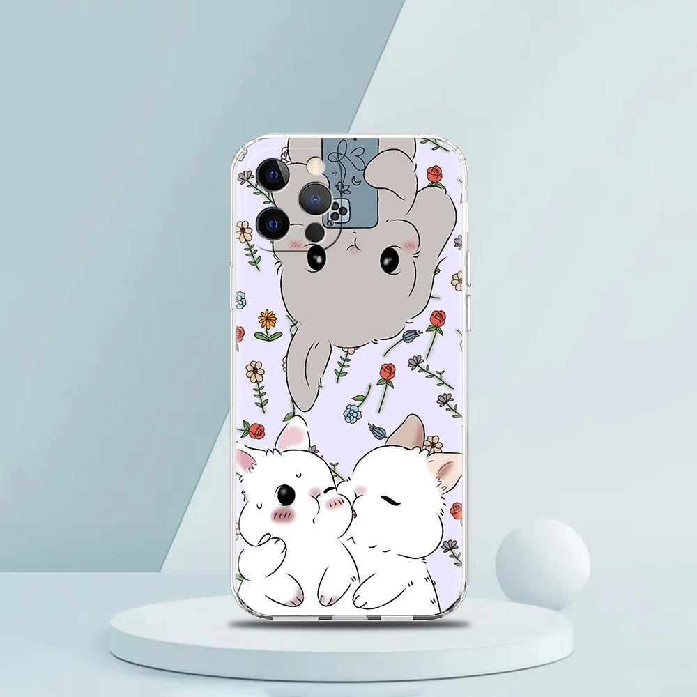 Colorful Rabbit Luxury Silicone Phone Case - Soft Clear Cover