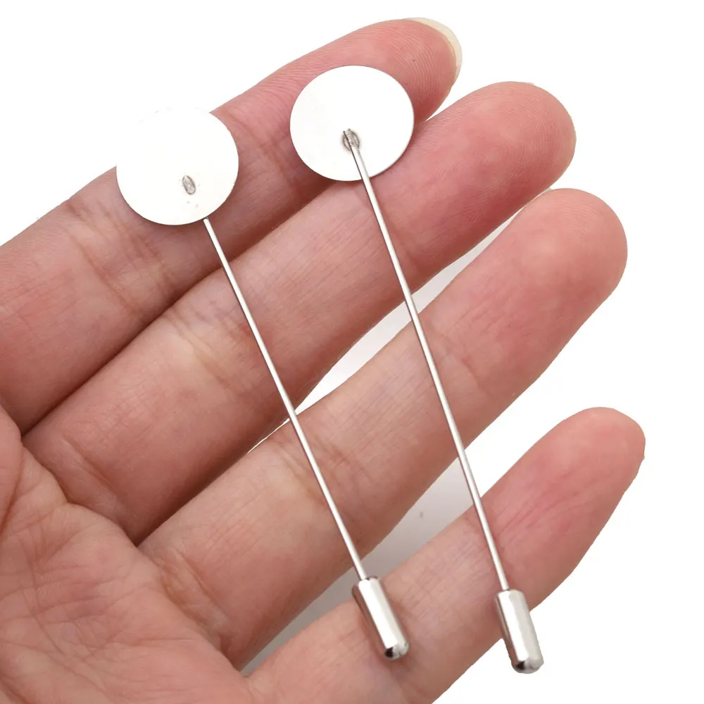10 stücke 15mm Edelstahl Lange Brosche Pin DIY Revers Kleid Schmuck Machen Brosche Grundlegende Sicherheitsnadel Schmuck Zubehör Großhandel – Detail 5