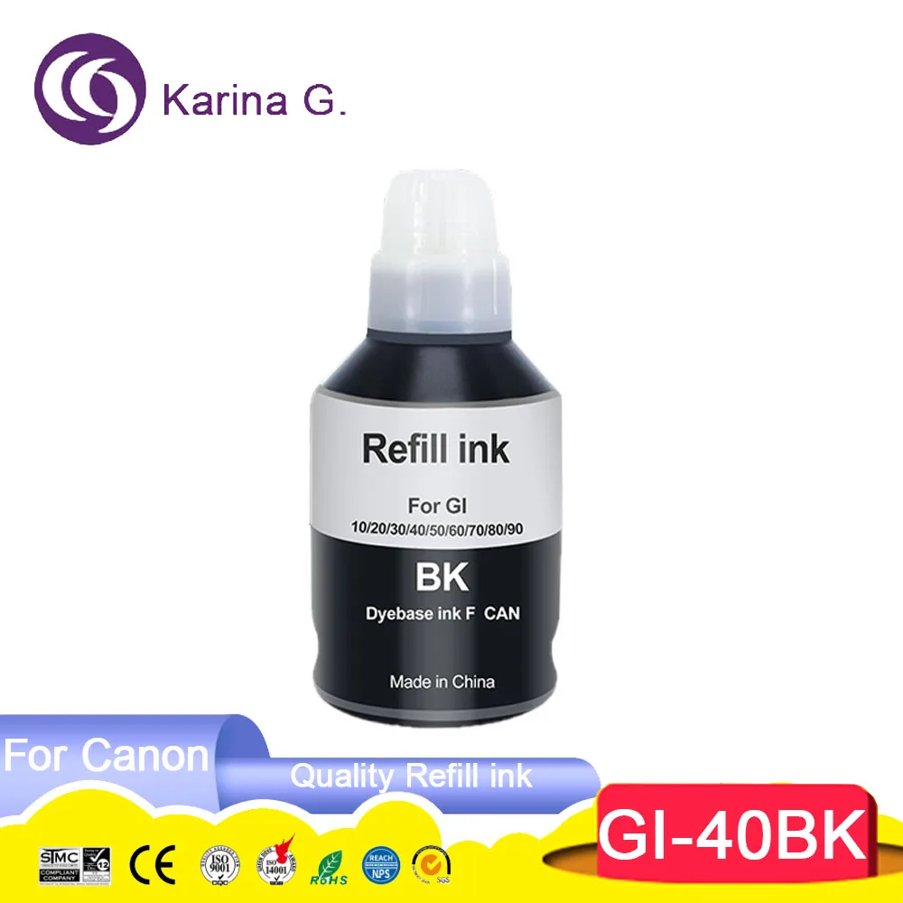 GI-40 GI40 GI 40 Premium Color Compatible Bulk Bottle Water Based Refill Tintas