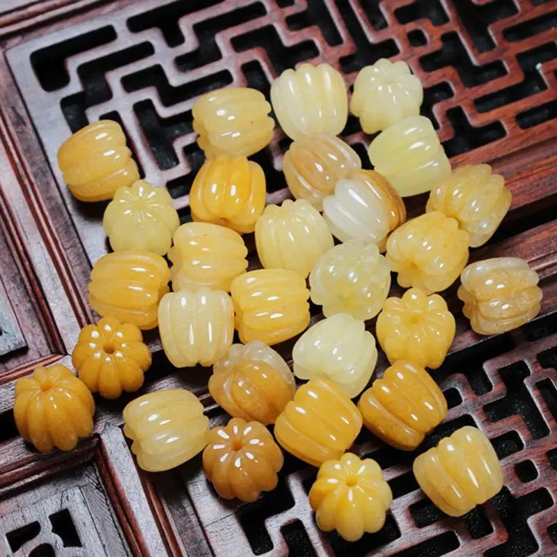 

Бусины из натурального нефрита, 10 х11 мм