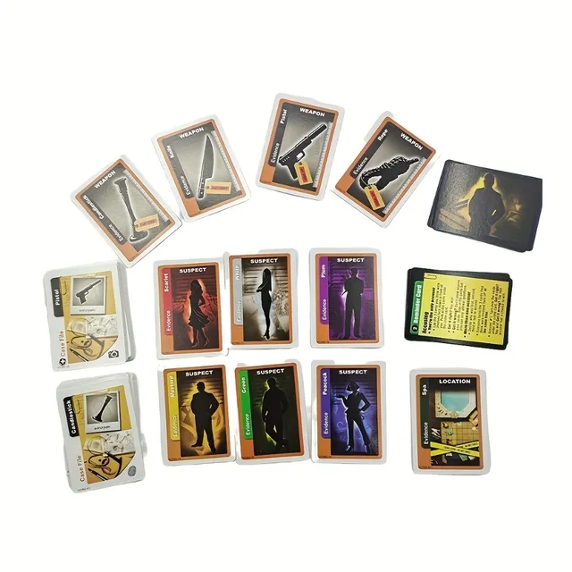 1pc "Cluedo" Fun Strategy Card Game,Party Board Games,Family Gathering Game Card 4