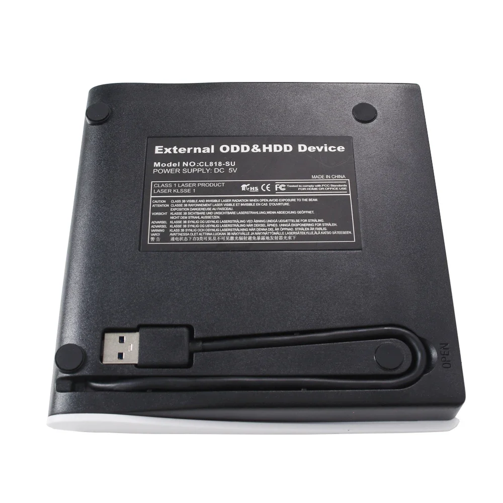External DVD Player Portable DVD RW Drive CD Burner DVD/CD +/-RW USB 3.0 Compatible con Mac/OS/XP/Vista/Win11/Win10/Win8 dvd player cd player