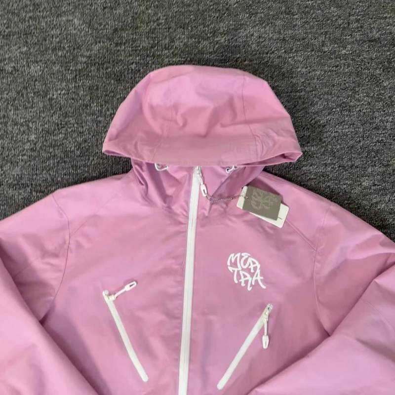 Men Women Classic Logo High Quality Coats Mertra Jacket Fall Pink