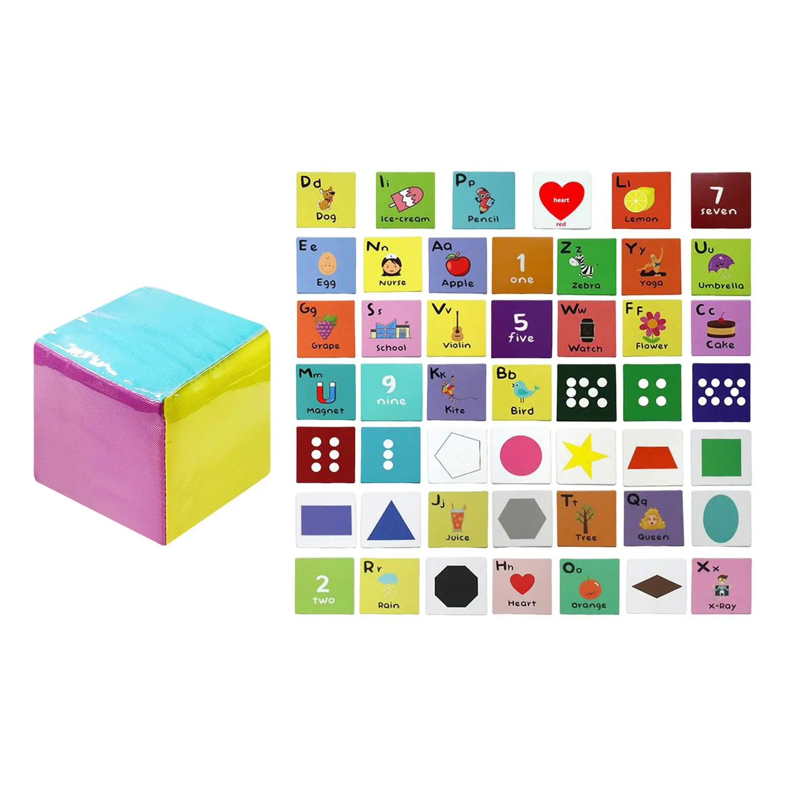 Plush Cube Dice Colorful Classroom Education Pocket Dices for Kids Movement Activities Group Game Fine Motor Skills Dice Games