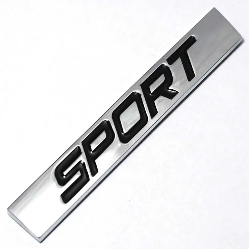 Black Red Sport Logo 3D Metal Emblem Badge - Car Styling Accessory Sticker