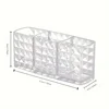 Clear Acrylic Makeup Brush Holder Desk Cosmetic Organiser Lipstick Storage LipstickStorage Holder Stand Diamond Makeup tools 6