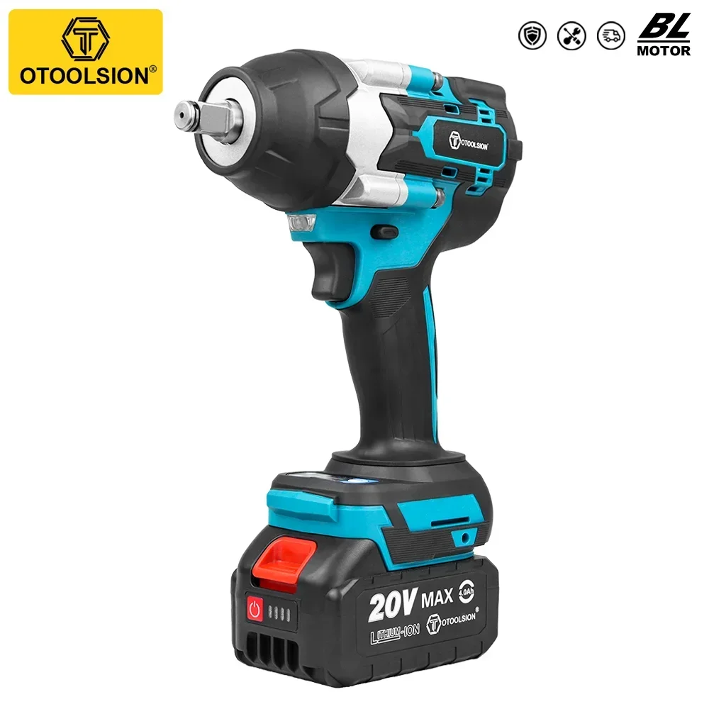 

OTOOLSION Brushless Cordless Impact Wrench 600Nm 1/2 Inch Battery Electric Wrench Car Tire Power Tool Makita 18V Battery