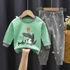 Cotton Children Pajamas Sets Unisex Soft Comfort Warm Cute Cartoon Printed Suitable Boys Girls Perfect for Autumn Winter Warmth 4
