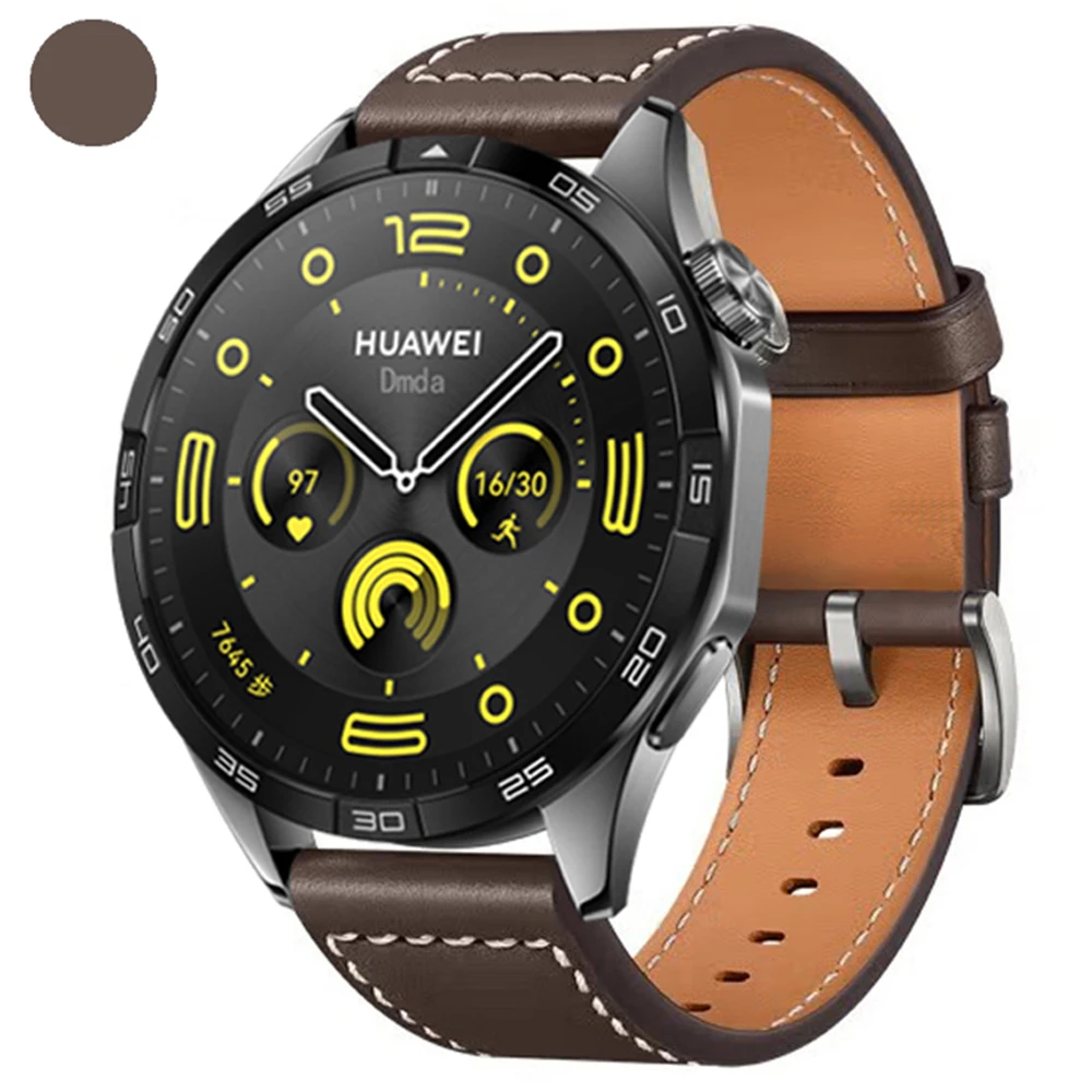 Lederarmband 20 22mm für HUAWEI WATCH GT 6 GT6 Pro GT5 GT4 46mm GT3 GT2 42mm Watch 5/4/3 Pro Buds Band Uhrenarmband Weiches Armband – Detail 16