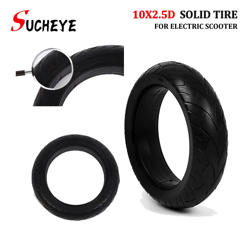 

Motorized scooter 10x2.5D solid tire shock absorption rubber is suitable for