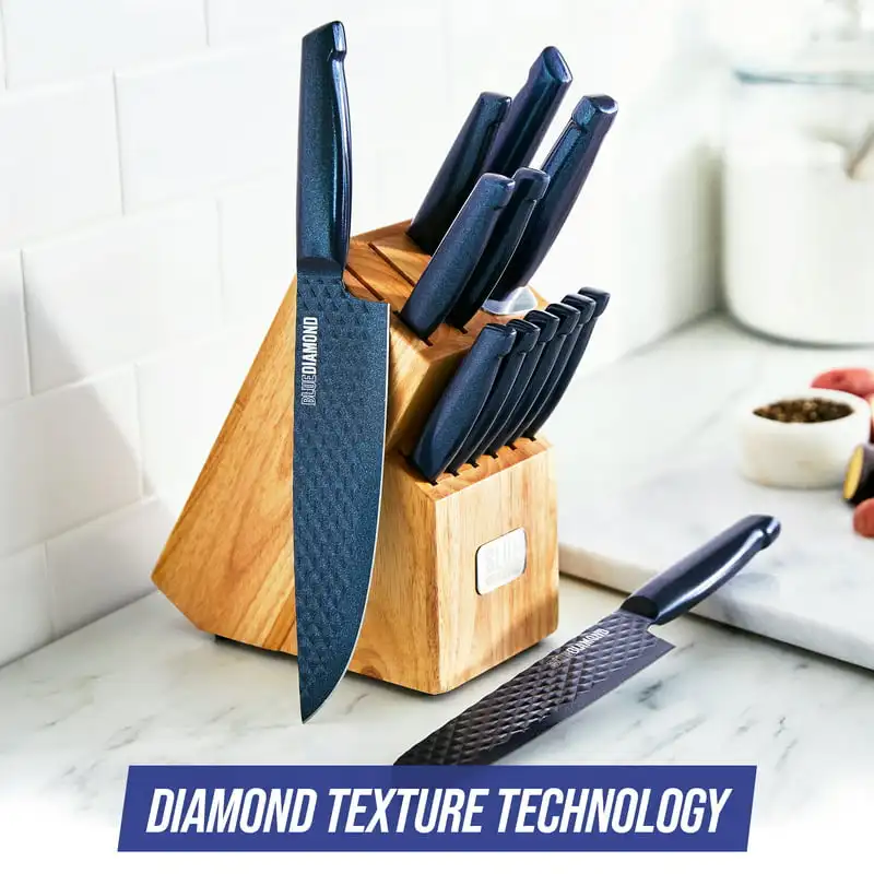 AIRPJ 14 Piece Stainless Steel Knife Block Set US-KS-3