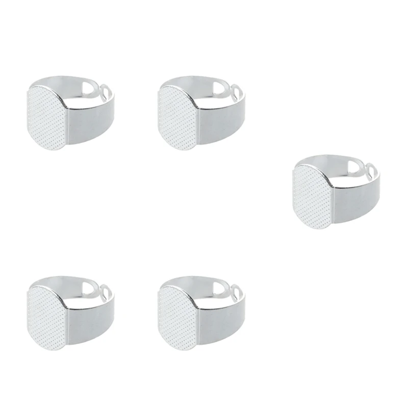 

50 шт. 15 мм Серебряный ремесленный Овальный Регулируемый кольцевой держатель