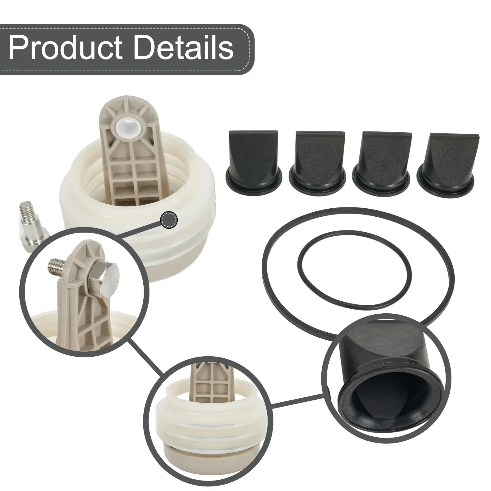385230980 Car Pump Bellows Kit Replacement Part For Dometic S T J VHT VG Series 4x 1-1/2'' Duckbill Valve Kit Bellows Pump Bolts