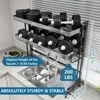Over Sink Dish Drying Rack, 3 Tier Adjustable Length (20.87'' to 37.6'') Stainless Steel Large Storage Kitchen Dish Rack 4