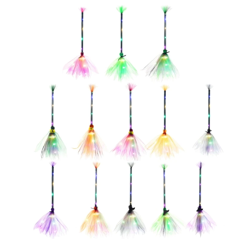 

Glowing Led Broom Multipurpose Decorative Ornament Household Decoration for Indoor Outdoor Traveling Camping Hiking