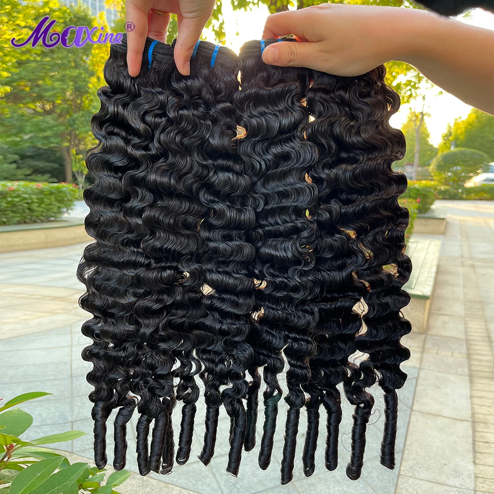 Burmese Curly Bundles Unprocessed Human Hair Extensions Burmese Pixie Curls Human Hair Bundles 1/3/4 PCS Deal Remy 12A