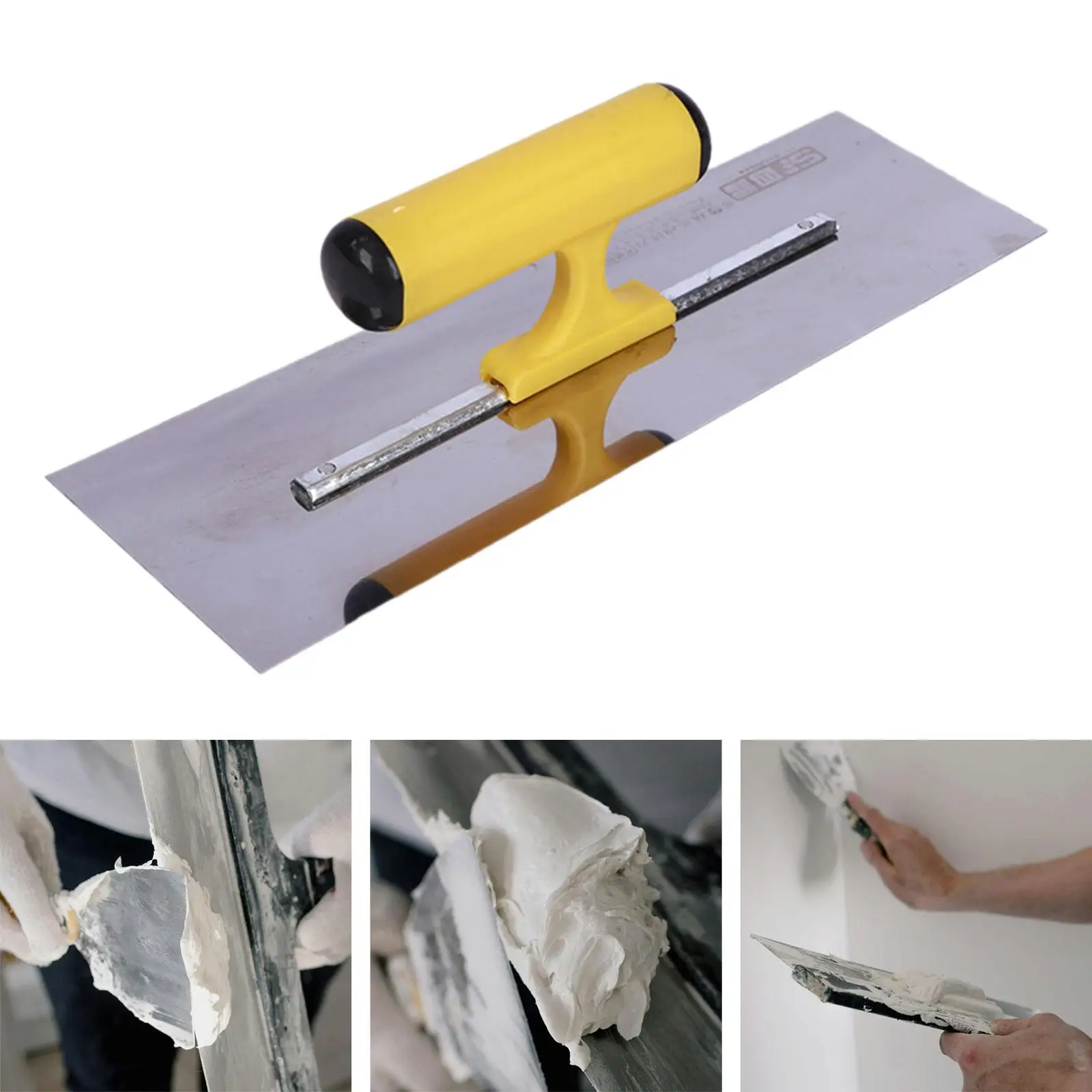 Plastering Trowel Stainless Steel Drywall Trowel For Concrete Finishing Flooring Finishing Cement Tiling Scraping Grouting