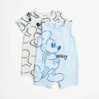 2Pcs Mickey Mouse Printed Baby Rompers Cute Simba Print Infant Onepiece Summer Newborn Boy Girl Clothes 2