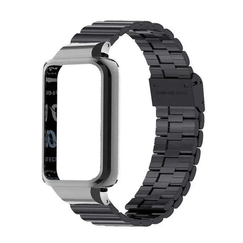 Premium Stainless Steel Watchband with Metal Strap and Protective Cover - Elegant Bracelet Design