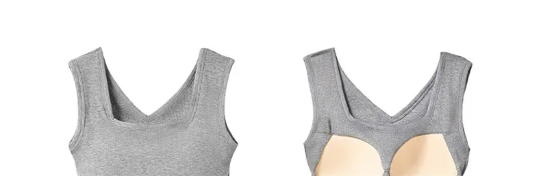 Lässig gestrickte einteilige Pyjamas Frauen schlanke Boden Hemd Brust polster Nachtwäsche T-Shirt BH Unterwäsche Schlaf oberteile weibliche Weste – Detail 1