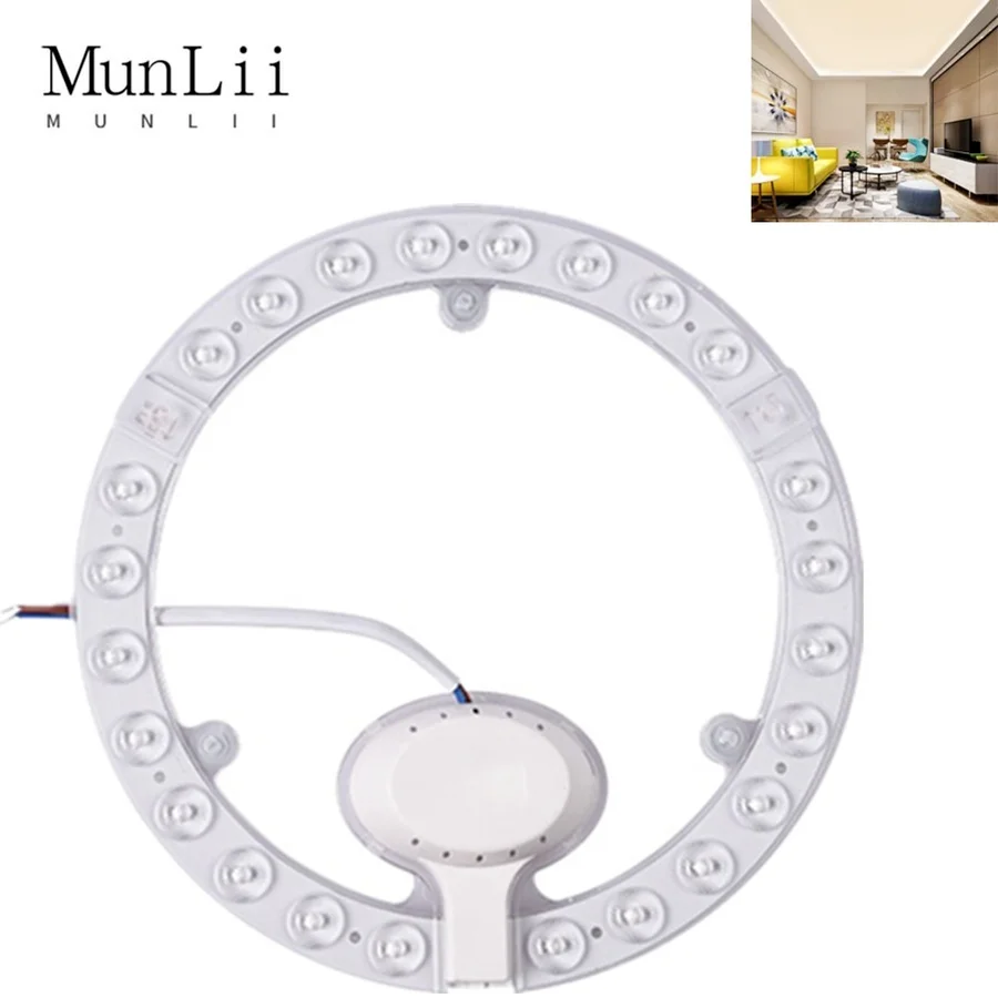 MunLii LED Ring PANEL Circle Light 12W 18W 24W 36W  72W Cold white  AC220V-240V Round Ceiling board the circular lamp board blub