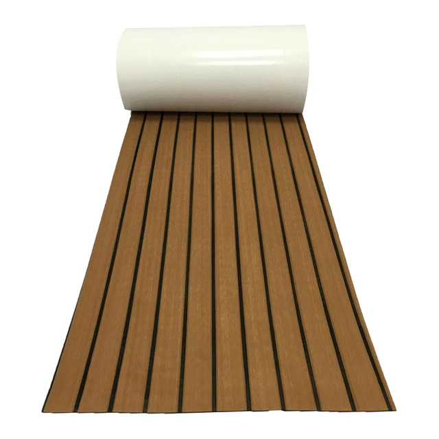 2400*550*6mm Boat Flooring Eva Foam Faux Teak Carpet Blanket Brown Deck  Sheet Yacht Flooring Anti Skid Waterproof Damping Pads - AliExpress