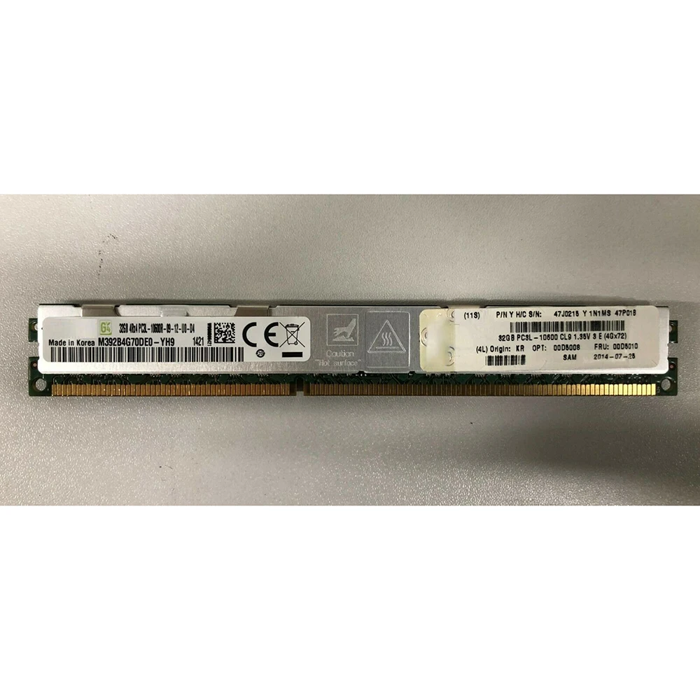 1PCS Server Memory For IBM RAM HX5 HS23E HS22 00D5008 00D5010 47J0215 PC3L-10600R 32GB DDR3 1333 4RX4 VLP 4 1PCS Server Memory For IBM RAM HX5 HS23E HS22 00D5008 00D5010 47J0215 PC3L-10600R 32GB DDR3 1333 4RX4 VLP - Image 2