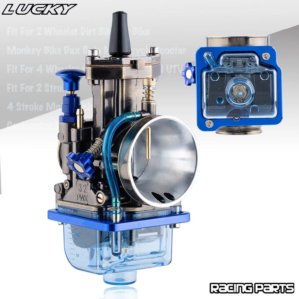 Carburatori Moto Universale per PWK 24 26 28 30 32 34mm per Keihin Carburatore con Power Jet per 2T 4T ATV Quad Go Kart Buggy 75-250cc (Colore : 32MM