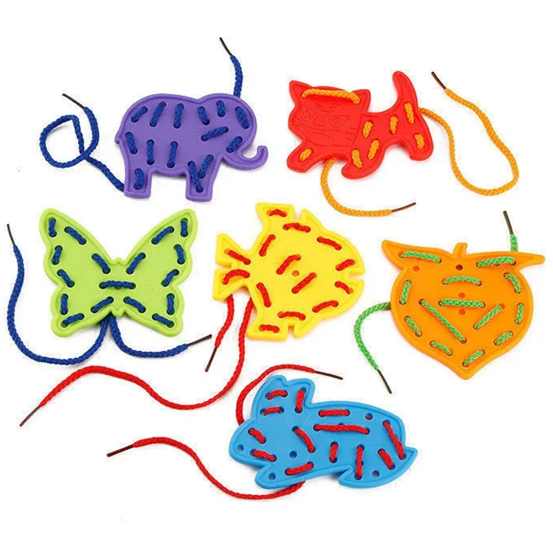 Busy Board Montessori Lacing Threading Toys For Toddler Fine Motor Skills Sensory Development Educational Best Gifts 3