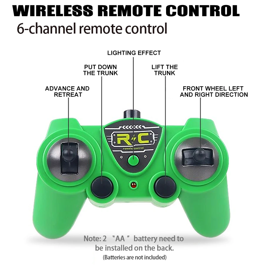 Remote control sanitation vehicle charging children's dump truck toy, RC remote control truck toy with light/sound effects 4