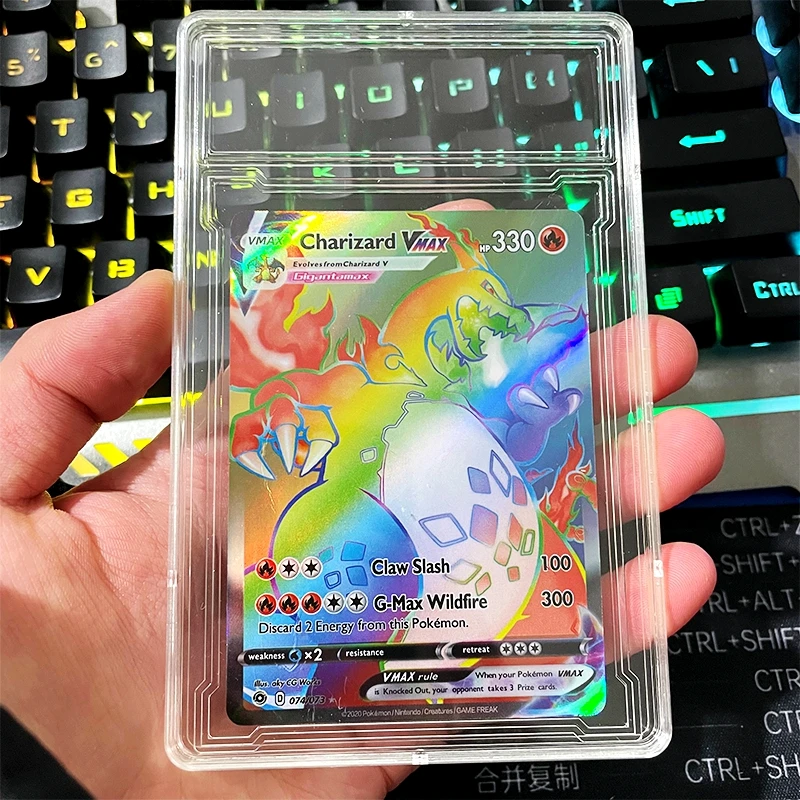 Porte-cartes magnétique pour cartes Pokémon, protège-cartes, manchons en  plastique dur, vitrine à collectionner, sports de baseball, carte  YugiChaînes, 35PT - AliExpress