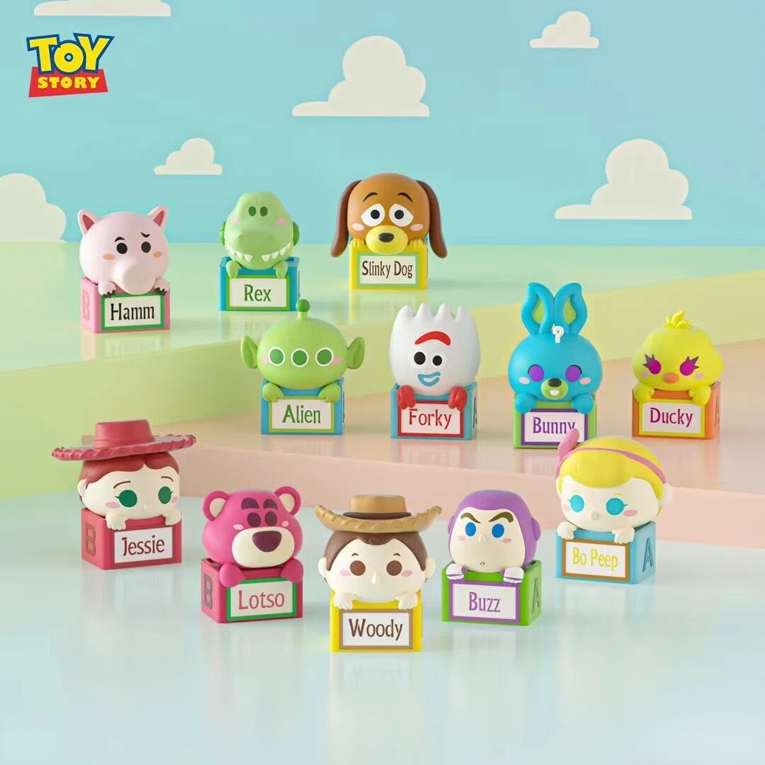 

Miniso Toy Story Mini Tsum Tsum Series Anime Lotso Buzz Lightyear Pooh Bear Stitch Cartoon Cute Figure Model Collection Toy Gift