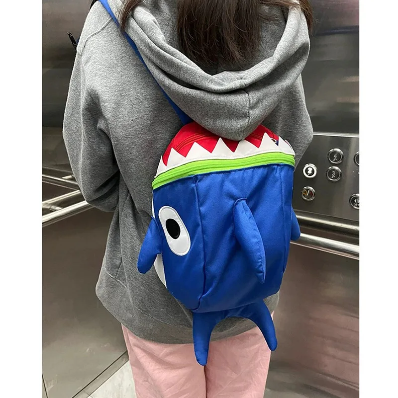 

Women funny Shark small schoolbag High school students travel cute funny backpack girls 2024 new