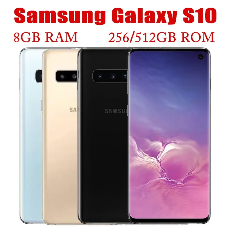 

Оригинальный разблокированный сотовый телефон Samsung Galaxy S10 G973U1, 6,1 дюйма, 8 ГБ ОЗУ, 128/512 Гб ПЗУ, Восьмиядерный процессор Snapdragon, сканер отпечатка пальца, телефон с 4G LTE