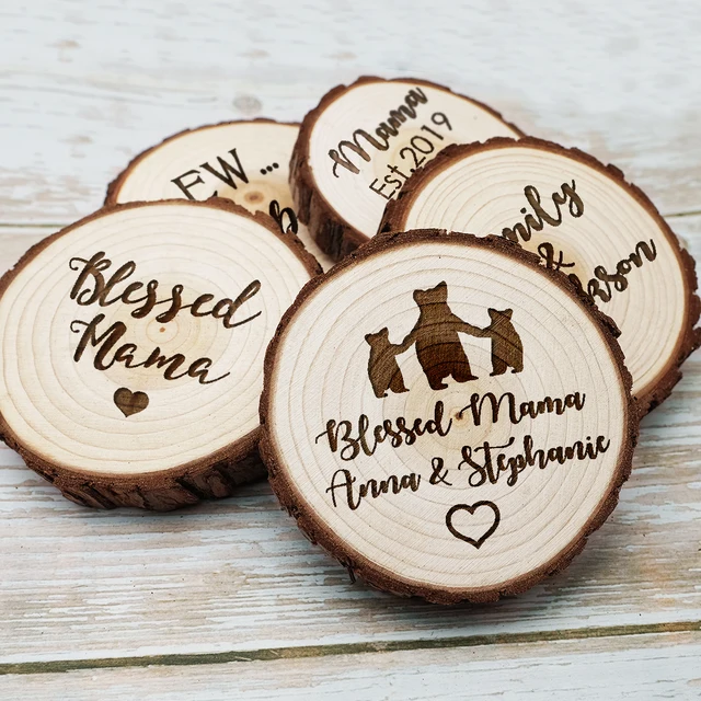 Personalized Engraved Wood Coaster Set