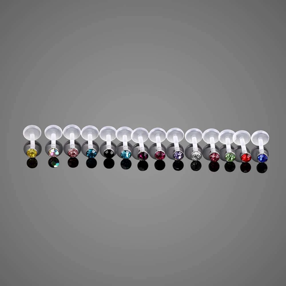 Labret Lip Rings Bioflex Labret Tragus Helix Cartilage Earring Stud Medusa Monroe Piercing 10pcs