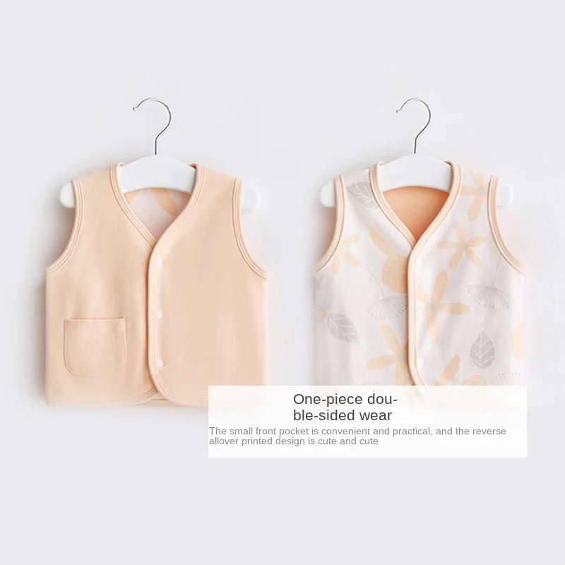 Baby Vest Spring and Autumn Outwear Sweetheart Boys and Girls Double Layer Children's Pony Jacket Vest Baby Coat
